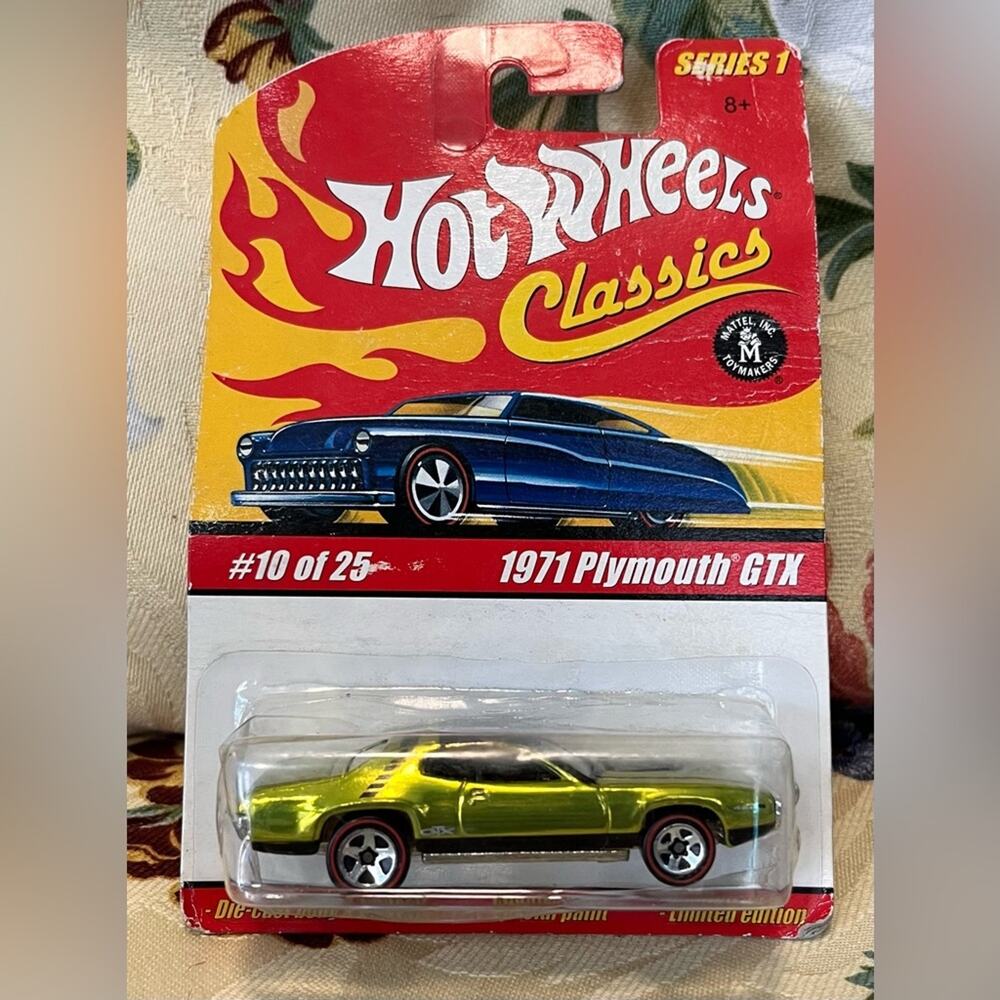 NIB! Hot Wheels 2004 Classics 1971 Plymouth GTX Series 1 Green 10 of 25